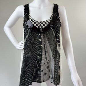 Sportmax Cotton Embellished Trapeze Top